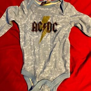 NWT AC/DC onesie 6-12 months long sleeves